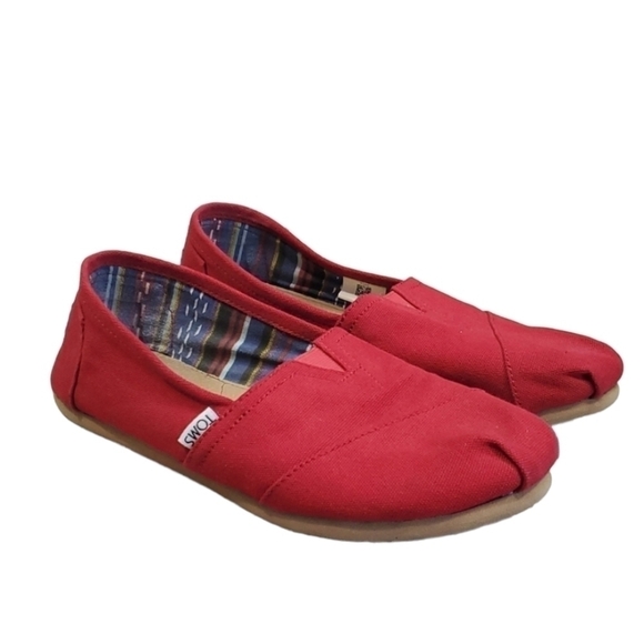 Toms Women Slip on Canvas Loafer shoes sz 8.5 - Picture 1 of 12